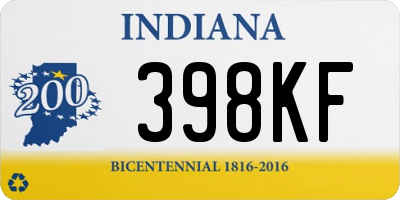IN license plate 398KF