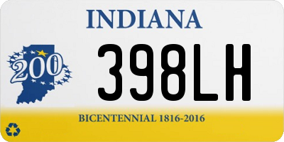 IN license plate 398LH