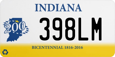 IN license plate 398LM