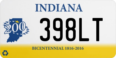 IN license plate 398LT