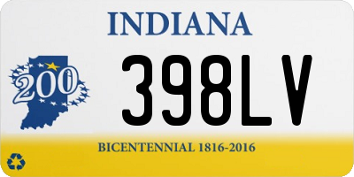 IN license plate 398LV