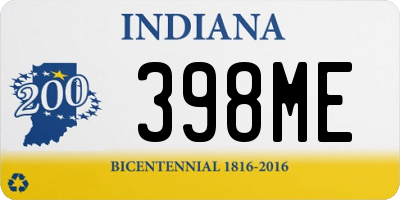 IN license plate 398ME