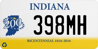 IN license plate 398MH