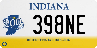 IN license plate 398NE