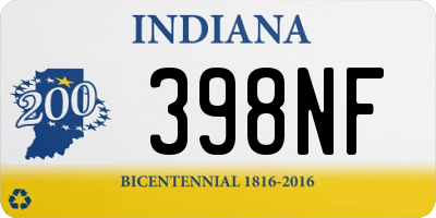 IN license plate 398NF