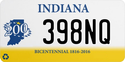 IN license plate 398NQ