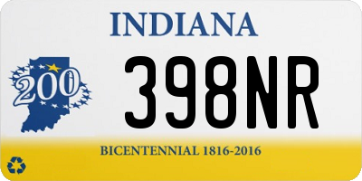 IN license plate 398NR