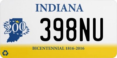 IN license plate 398NU