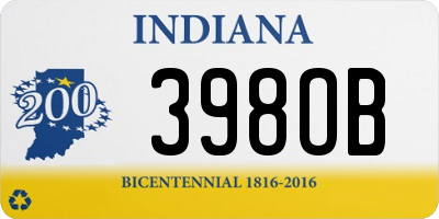 IN license plate 398OB