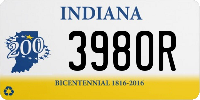 IN license plate 398OR