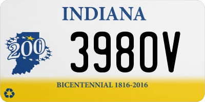 IN license plate 398OV