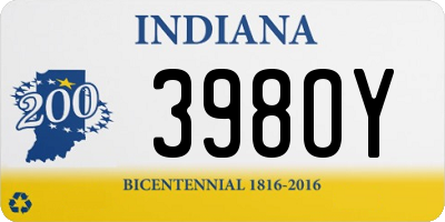 IN license plate 398OY