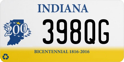 IN license plate 398QG