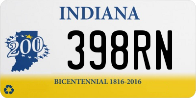 IN license plate 398RN