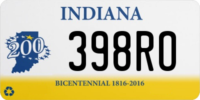 IN license plate 398RO