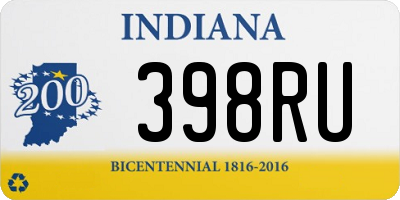 IN license plate 398RU