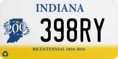 IN license plate 398RY