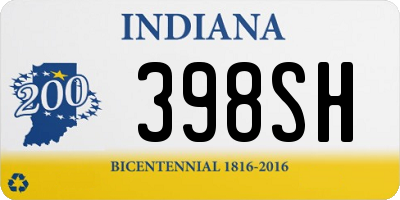 IN license plate 398SH