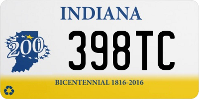 IN license plate 398TC