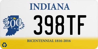 IN license plate 398TF