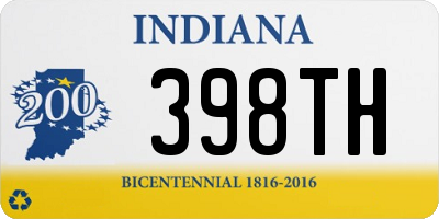 IN license plate 398TH