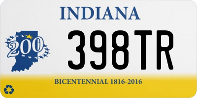 IN license plate 398TR