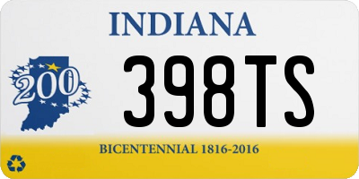 IN license plate 398TS