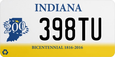 IN license plate 398TU