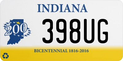 IN license plate 398UG