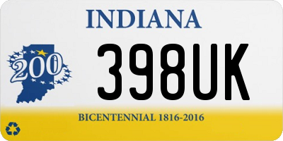 IN license plate 398UK