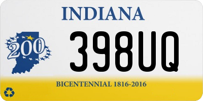 IN license plate 398UQ