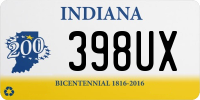 IN license plate 398UX