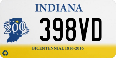 IN license plate 398VD