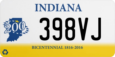 IN license plate 398VJ