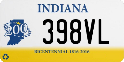 IN license plate 398VL