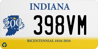 IN license plate 398VM