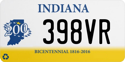 IN license plate 398VR