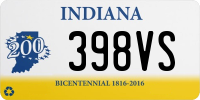 IN license plate 398VS