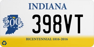 IN license plate 398VT