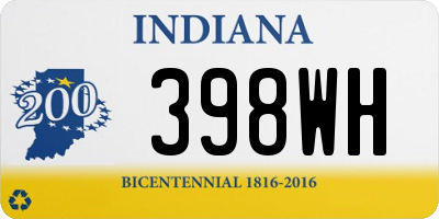 IN license plate 398WH