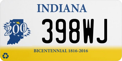 IN license plate 398WJ