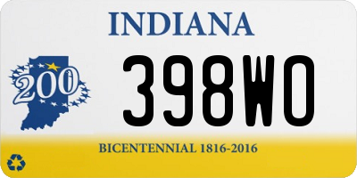 IN license plate 398WO