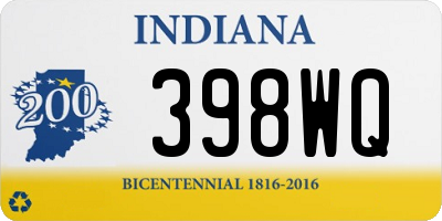 IN license plate 398WQ