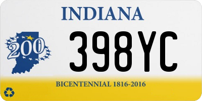 IN license plate 398YC