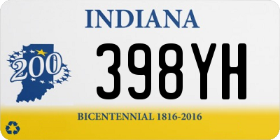 IN license plate 398YH