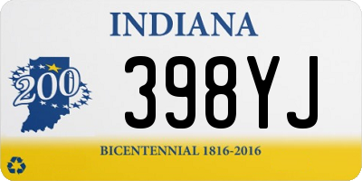 IN license plate 398YJ