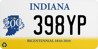 IN license plate 398YP