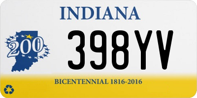 IN license plate 398YV