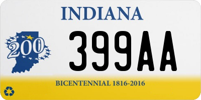 IN license plate 399AA