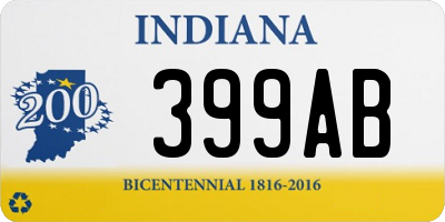 IN license plate 399AB